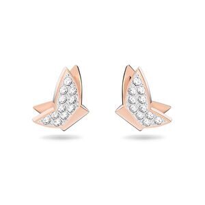 SWAROVSKI - rose gold butterfly stud earrings with box